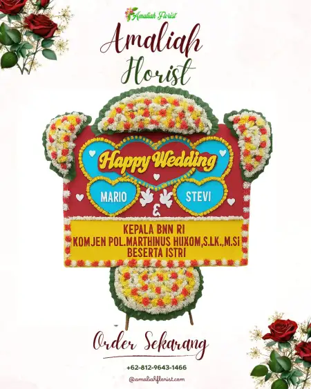 Papan Bunga Pernikahan Malausma